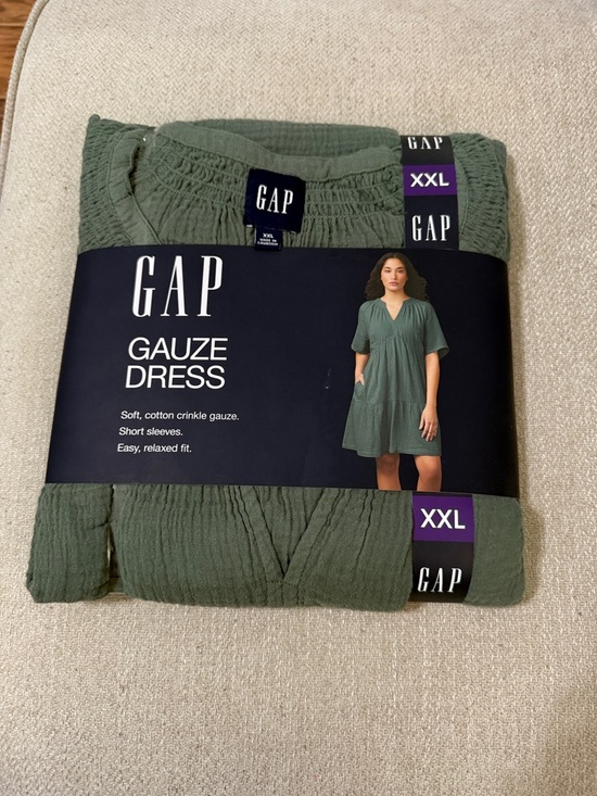 GAP Dresses & Skirts - GAP Olive Green Gauze Dress